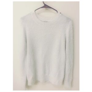 Fuzzy white sweater